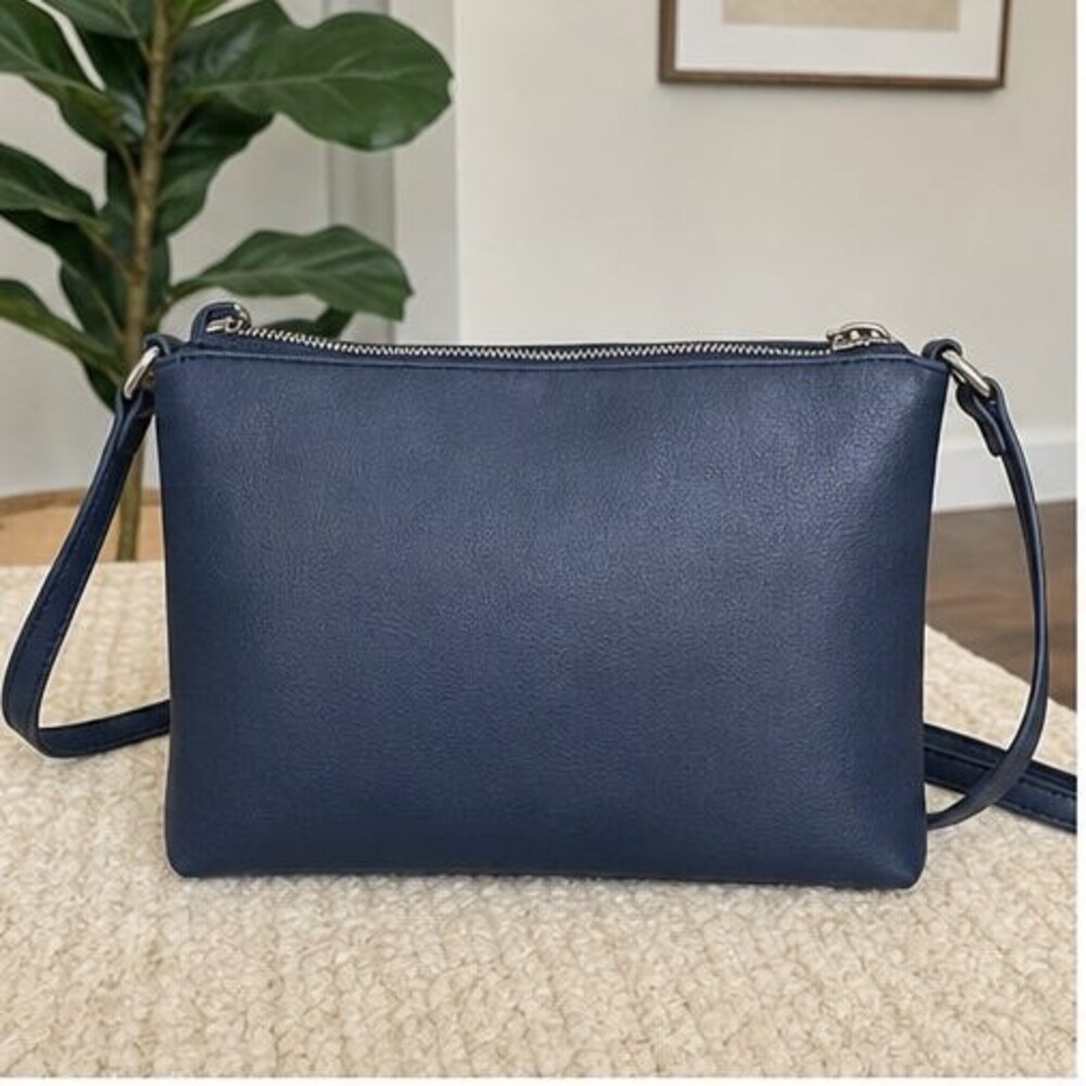 Cream Zip Crossbody Bag